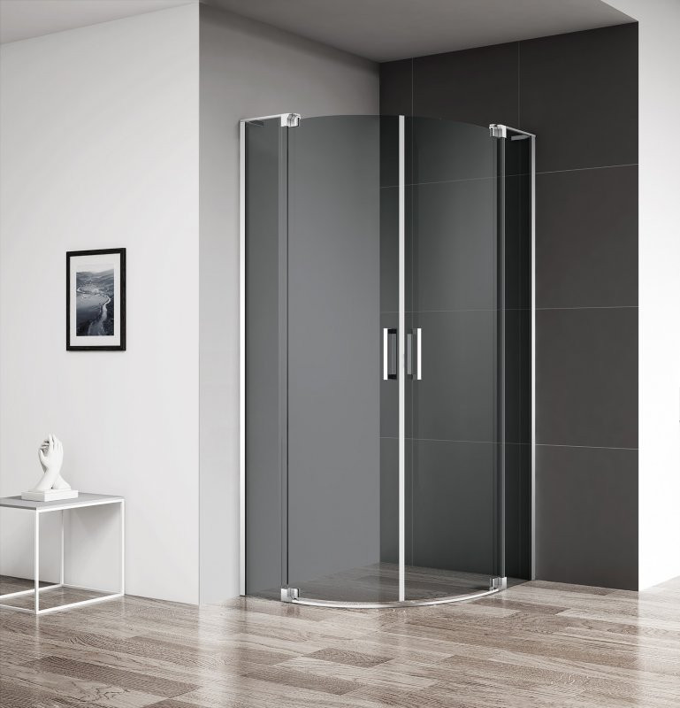 Душевой уголок 90/100х90/100x195см, Cezares, SLIDER-R-2-90/100-GRIGIO-Cr