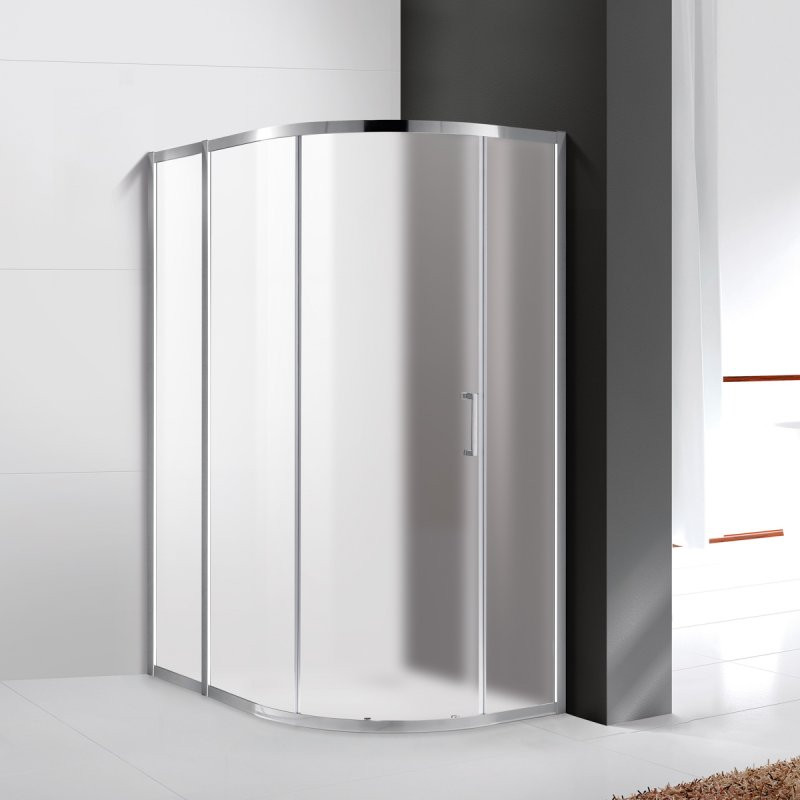 Душевой уголок матовое стекло 120x100x195 см, Cezares, MOLVENO-RH-1-120/100-P-Cr
