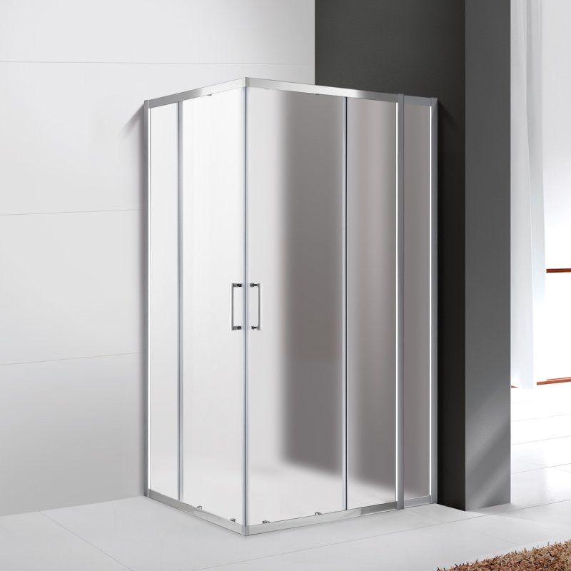 Душевой уголок матовое стекло 110x90x195 см, Cezares, MOLVENO-AH-21-90+20-P-Cr