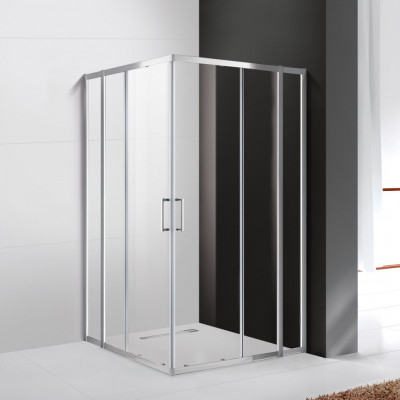 Душевой уголок 100x100x195 см, Cezares, MOLVENO-A-22-80+20-C-Cr-IV