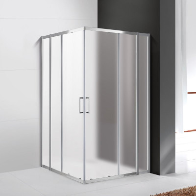 Душевой уголок матовое стекло 120x120x195 см, Cezares, MOLVENO-A-22-100+20-P-Cr