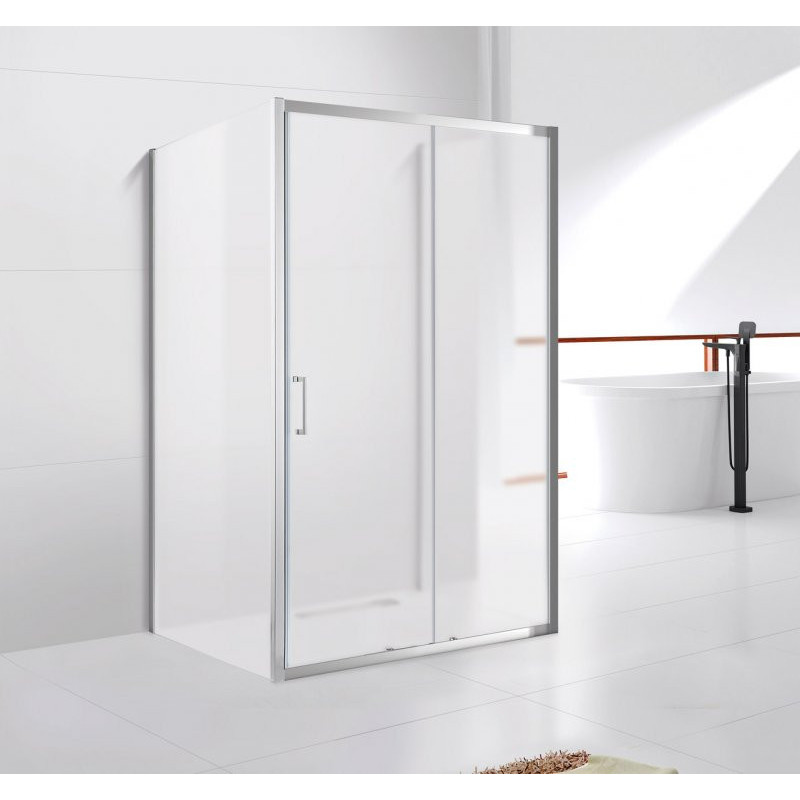 Душевой уголок матовое стекло 130x90x195см Cezares MOLVENO-AH-12-130/90-P-Cr