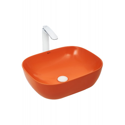 Накладная раковина оранжевая 49х39,5х15см Welt Wasser WW SK ELBACH 2143 MO