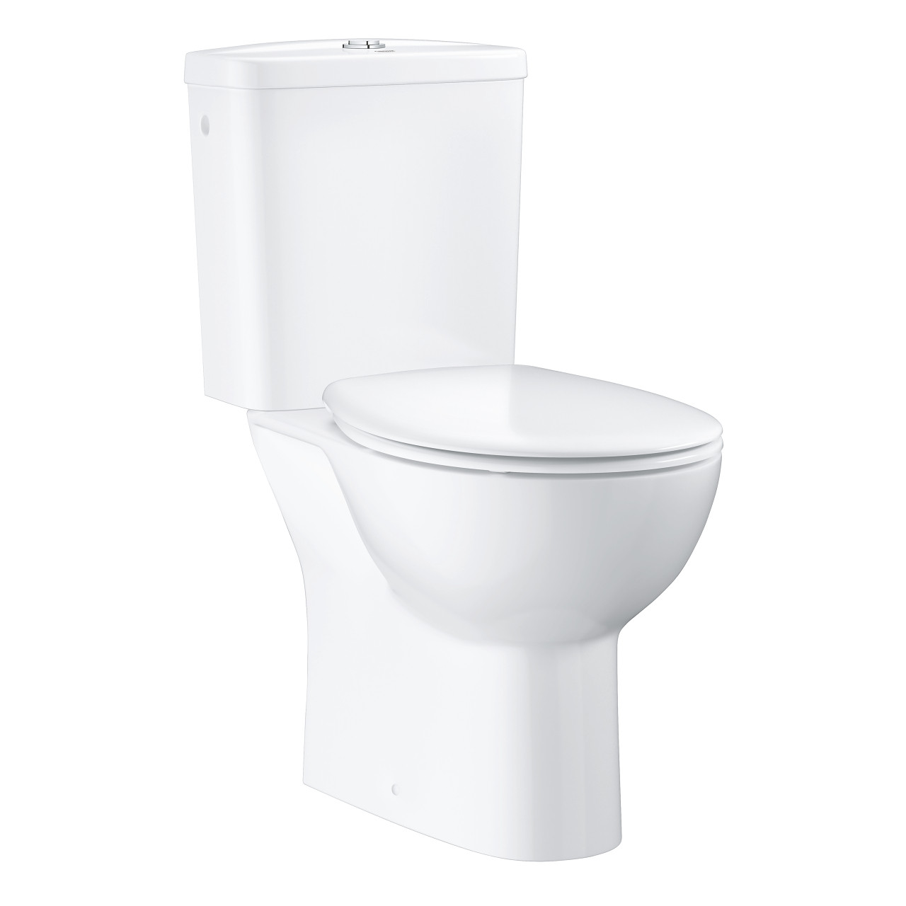 Унитаз-компакт GROHE Bau Ceramic с бачком и сиденьем, альпин-белый, горизонтальный выпуск, 39496000