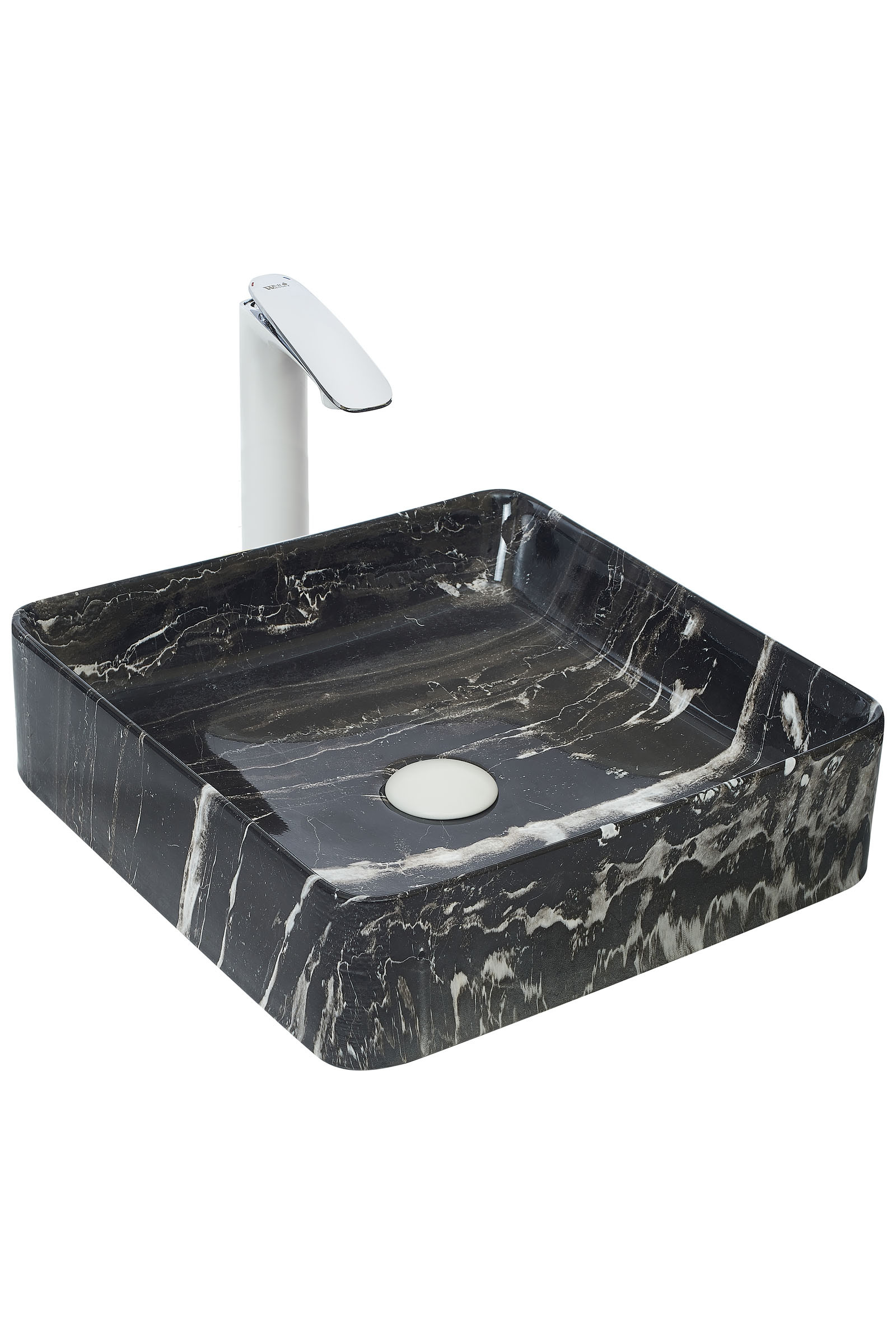 Накладная раковина мрамор 40х40х11см Welt Wasser WW SK ELBACH 2179 K512