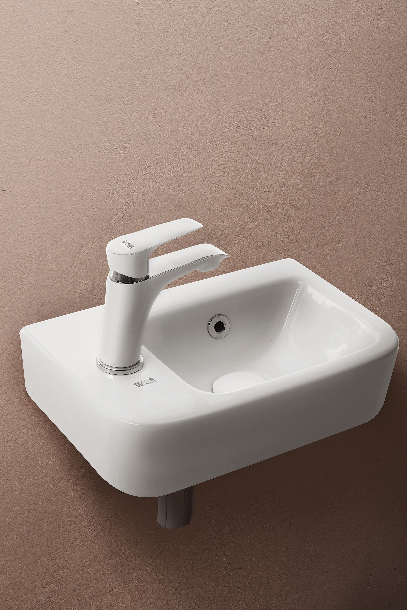 Накладная раковина левая 37,5х24,5х13,5см Welt Wasser WW SK AISBACH 10100 L