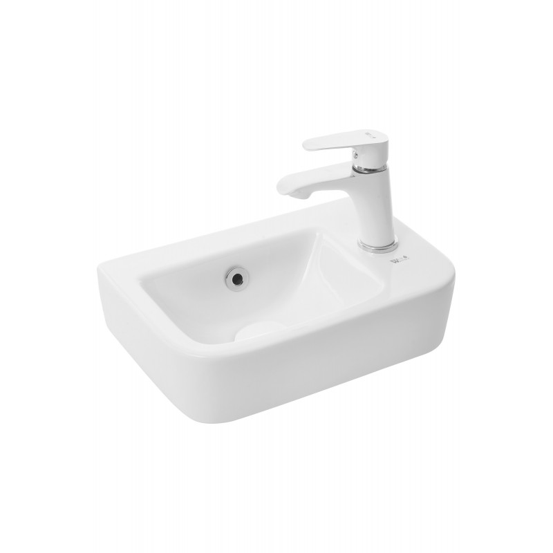 Накладная раковина правая 37,5х24,5х13,5см Welt Wasser WW SK AISBACH 10100 R
