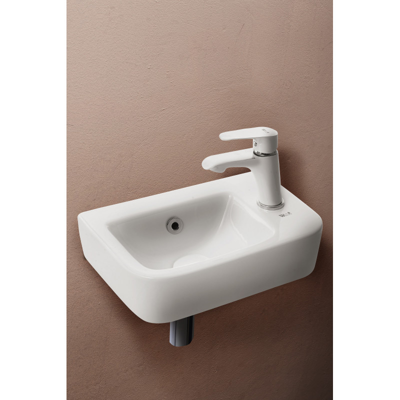 Накладная раковина правая 37,5х24,5х13,5см Welt Wasser WW SK AISBACH 10100 R
