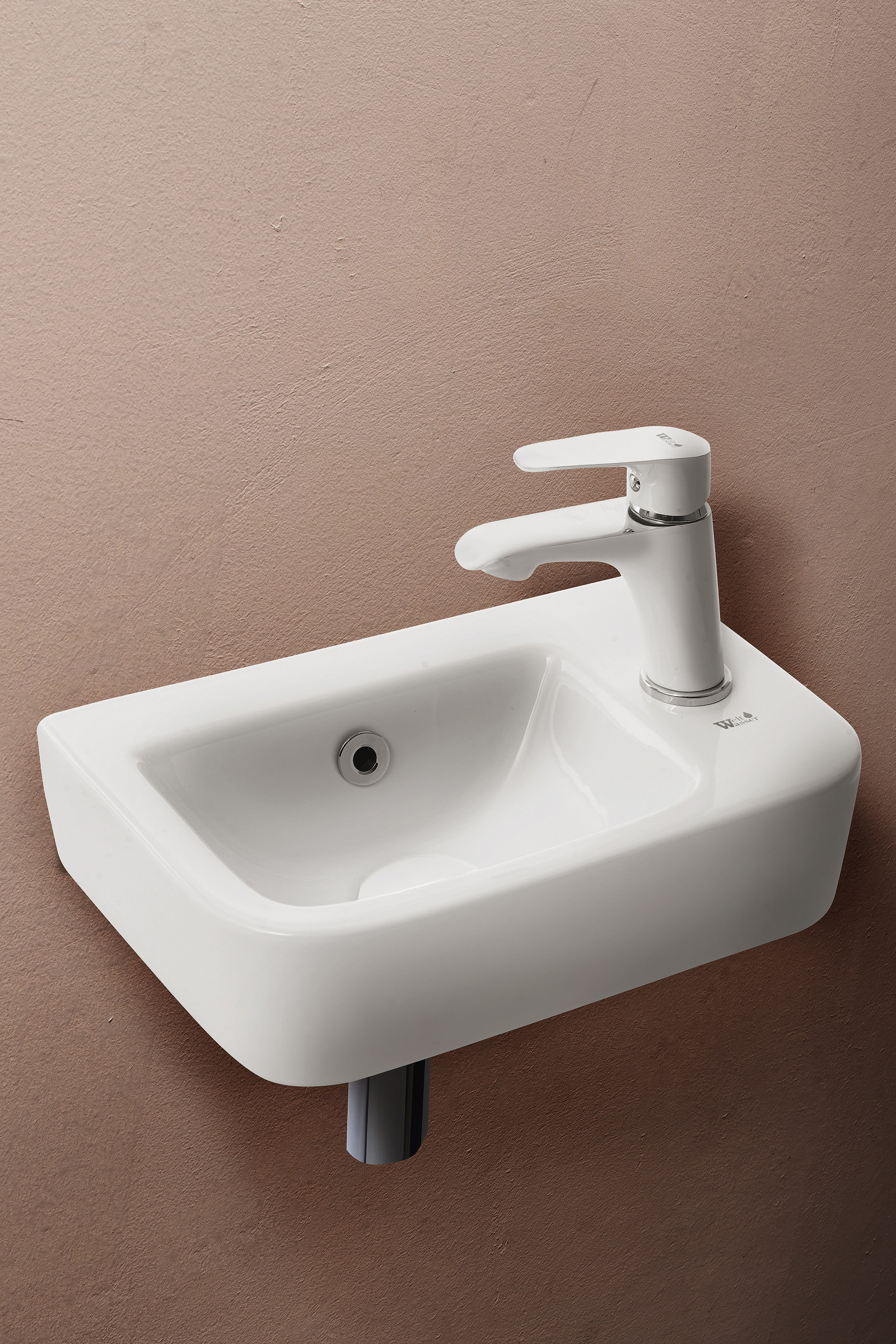 Накладная раковина правая 37,5х24,5х13,5см Welt Wasser WW SK AISBACH 10100 R