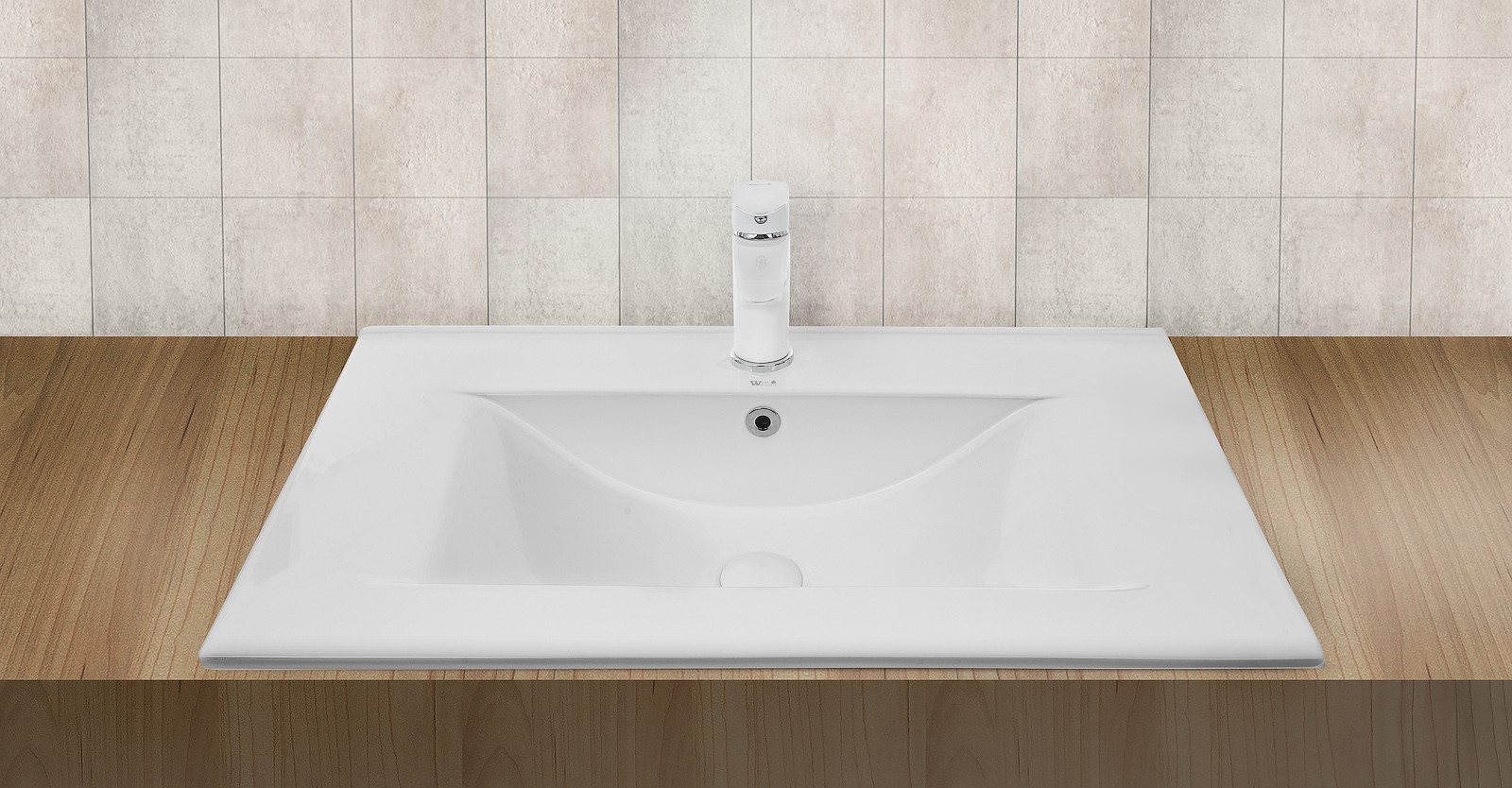 Врезная раковина 80х47х18см Welt Wasser WW SK DEILBACH 7505-80