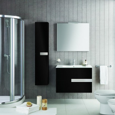 Тумба под раковину Roca Victoria Nord Black Edition 80 2 ящика ZRU9000097