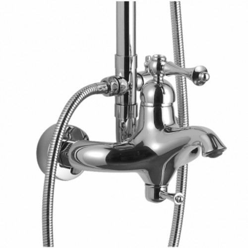 Душевая стойка со смесителем хром Rose R0136