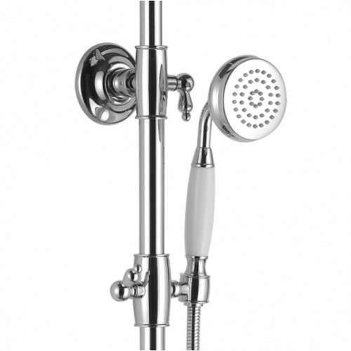 Душевая стойка со смесителем хром Rose R0136