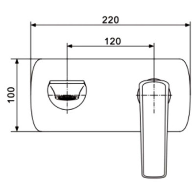 Встраиваемый смеситель для раковины белый/хром Rose R1341F