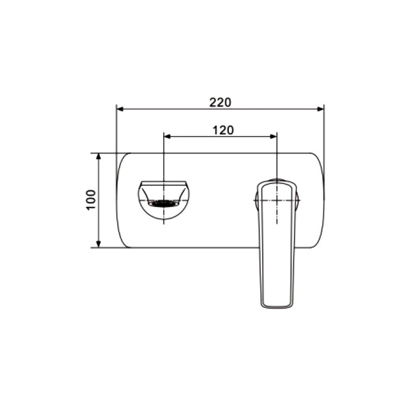 Встраиваемый смеситель для раковины белый/хром Rose R1341F