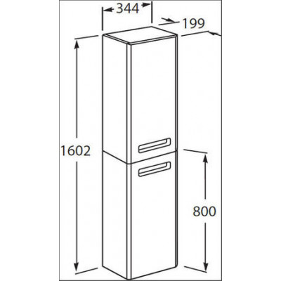 Шкаф - колонна Roca The Gap L цвет белая матовая ZRU9302739
