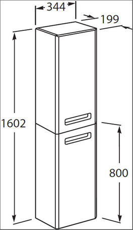 Шкаф - колонна Roca The Gap L цвет белая матовая ZRU9302739