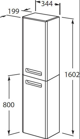 Шкаф - колонна Roca The Gap R цвет белый глянец ZRU9302883