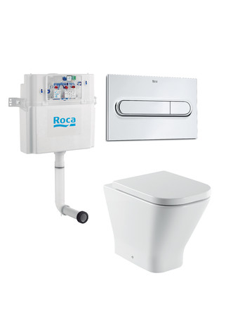 ПЭК Roca The Gap Pack 893109000 приставной унитаз + бачок + кнопка + сиденье