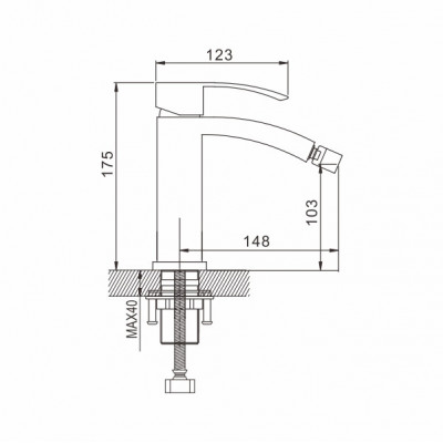 Смеситель для биде белый/хром Rose R1507F