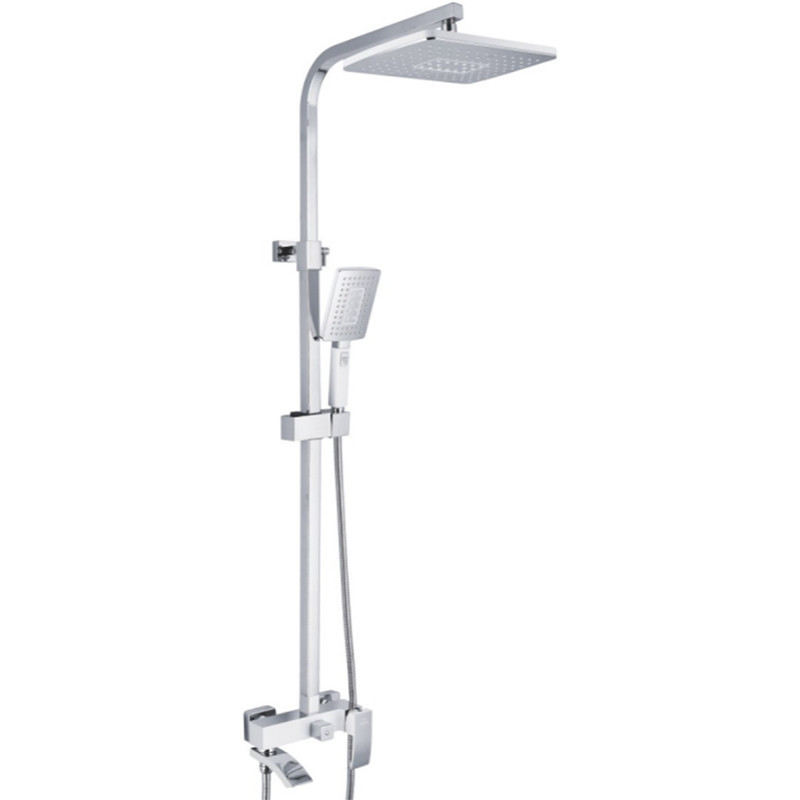 Душевая стойка со смесителем белый/хром Rose R1556F