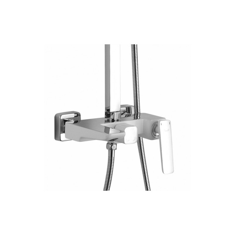 Душевая стойка со смесителем хром Rose R1636F