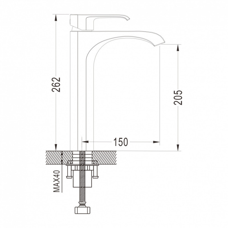 Смеситель для раковины хром Rose R1711
