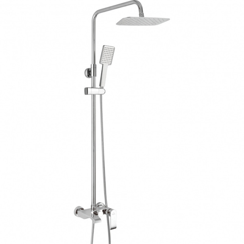 Душевая стойка со смесителем хром Rose R1736
