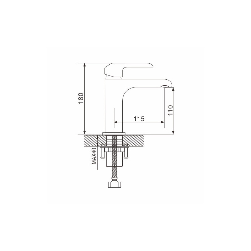 Смеситель для раковины белый Rose R2101F