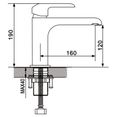 Смеситель для раковины белый Rose R2101F-1