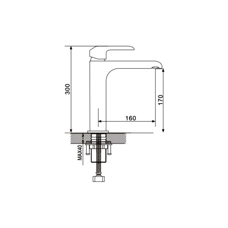 Смеситель для раковины белый Rose R2111F