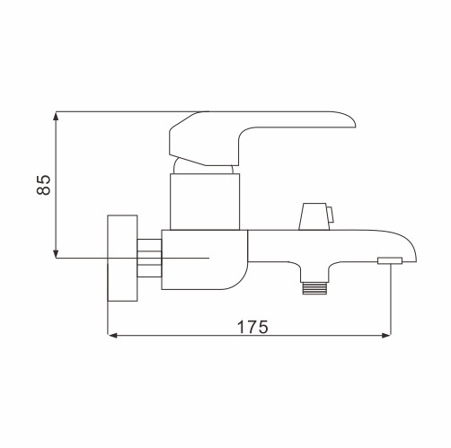 Смеситель для ванны белый Rose R2102F