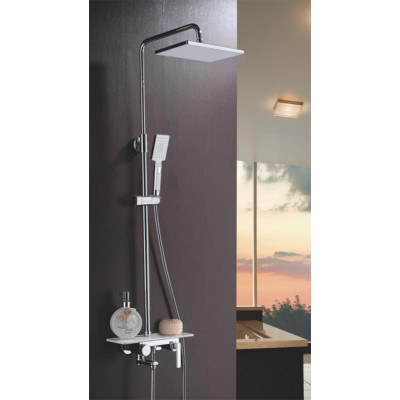 Душевая стойка со смесителем хром Rose R2536F