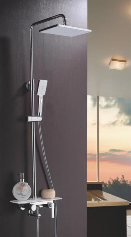 Душевая стойка со смесителем хром Rose R2536F