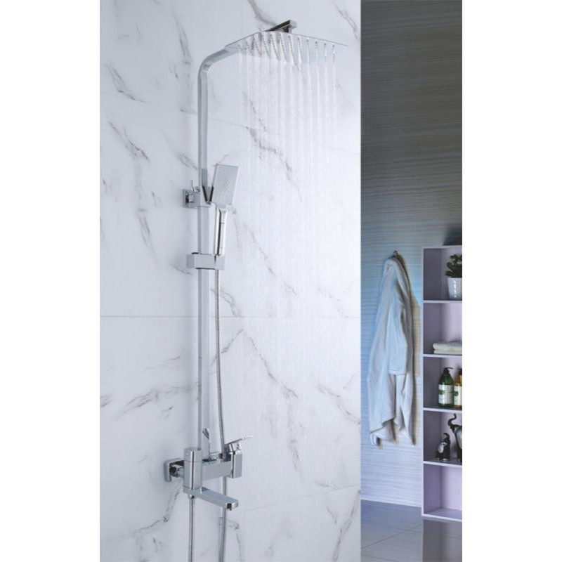 Душевая стойка со смесителем хром Rose R2636