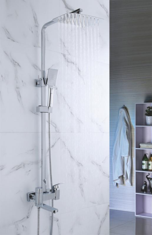 Душевая стойка со смесителем хром Rose R2636