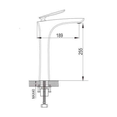 Смеситель для раковины белый/хром Rose R2711F