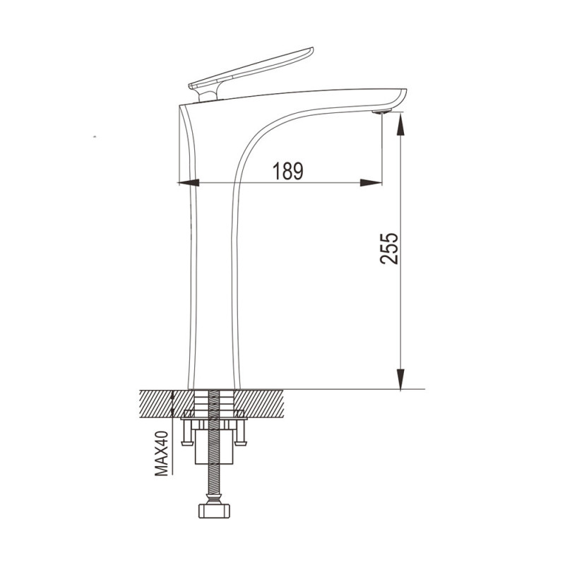 Смеситель для раковины белый/хром Rose R2711F