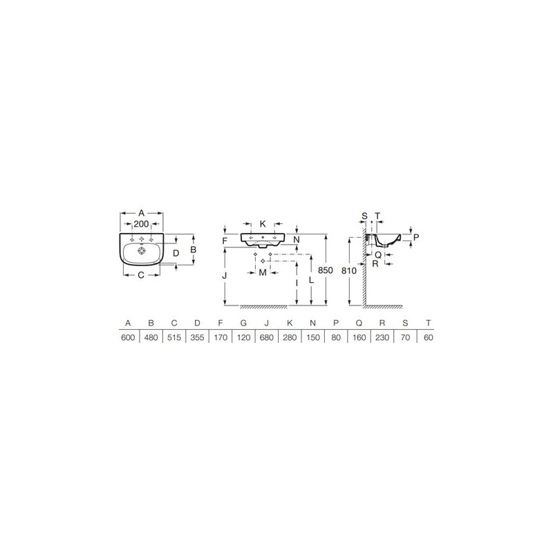 Раковина Roca Debba 60x48 32799400Y