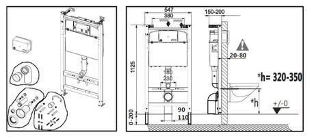 ПЭК Roca Dama Senso Pack 893104680 подвесной унитаз + инсталляция + Slim сиденье