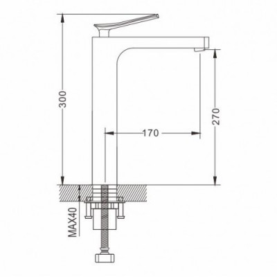 Смеситель для раковины белый/хром Rose R2311F
