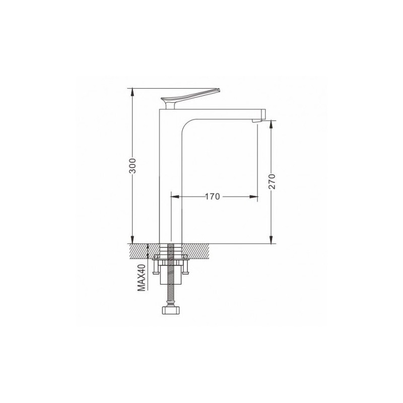 Смеситель для раковины белый/хром Rose R2311F