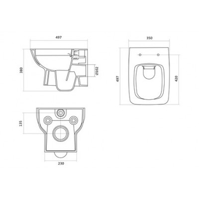 ПЭК Santek Нео 1WH501572 подвесная чаша rimless + инсталляция + сиденье + панель хром