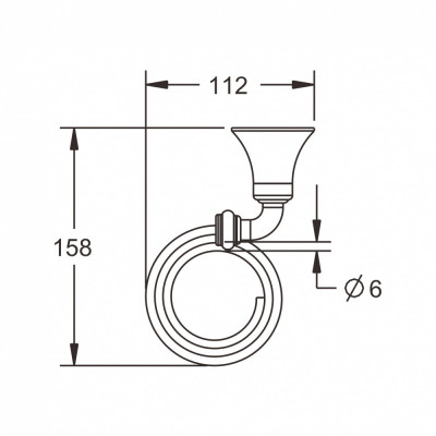 Держатель фена хром Rose RG1235