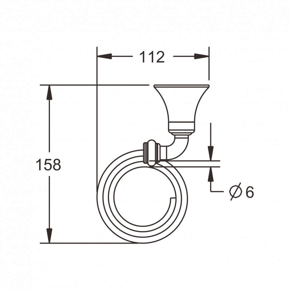 Держатель фена хром Rose RG1235