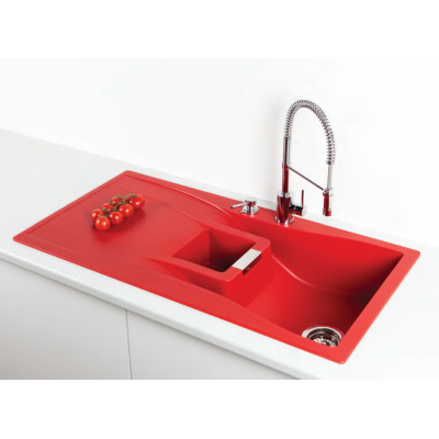Мойка композитная Schock WATERFALL 60D CRISTADUR красная