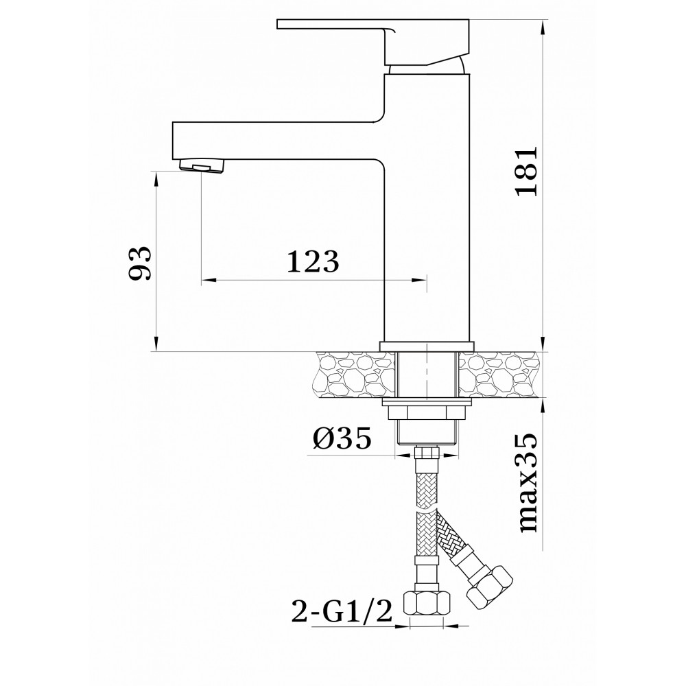 Смеситель для раковины хром Ganzer Stefan GZ 12012-1