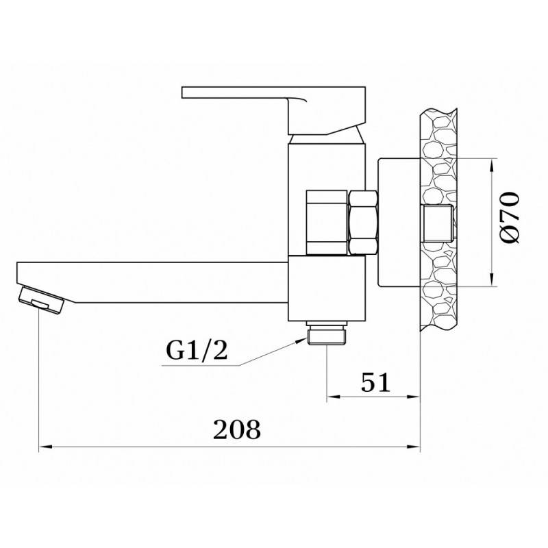 Смеситель для ванны хром Ganzer Stefan GZ 12041