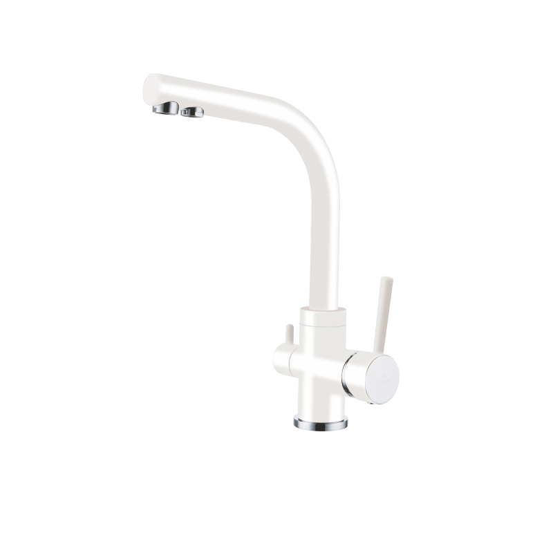 Смеситель для кухни белый Ganzer Rein GZ 16025F
