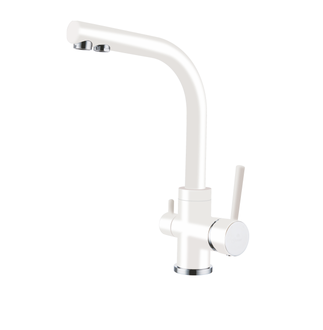Смеситель для кухни белый Ganzer Rein GZ 16025F